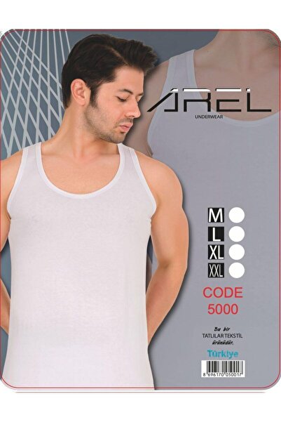 Arel Men's Athlete Single White 100% Cotton Combed Cotton