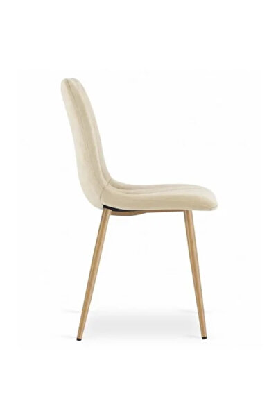 Leobert Scaun de bucătărie/living, Artool Lava, catifea, metal, bej deschis, 45 x 55 x 86 cm