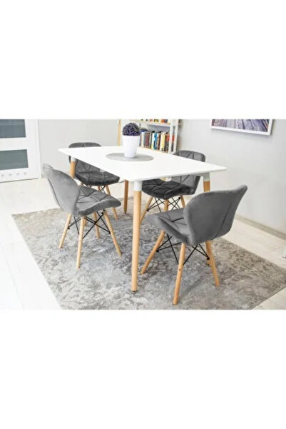 Artool Sada 4 scaune stil scandinav, Artool, Lago Velvet, catifea, lemn, gri