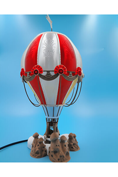 BSBijuterii Kapadokya Temalı Büyük Boy Sıcak Hava Balonu Masa Lambası