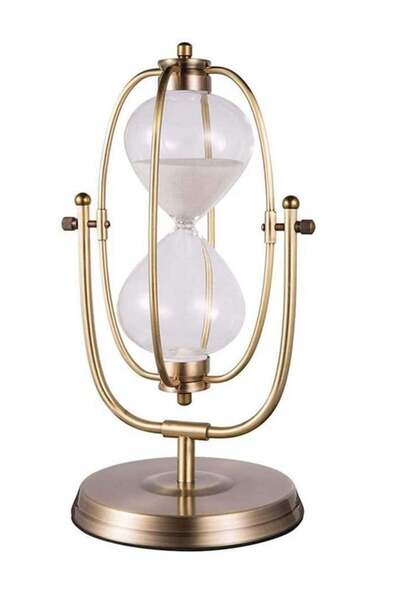 Generic 360 degree Rotating Vintage Sand Timerm30 Minute Metal Hourglass with Classic European Design Flip