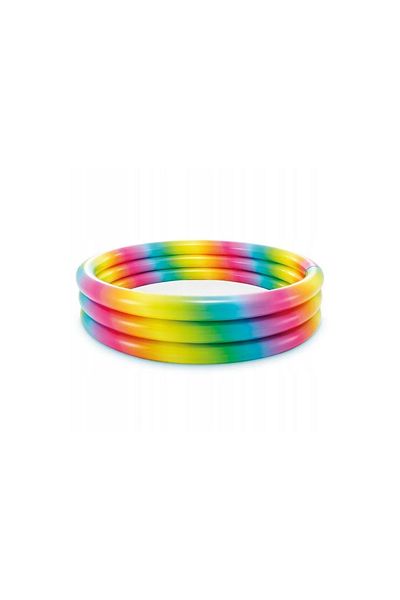 Intex Piscină gonflabilă multicoloră pentru copii, 58439 Rainbow, 330 litri, 147 x 33 CM