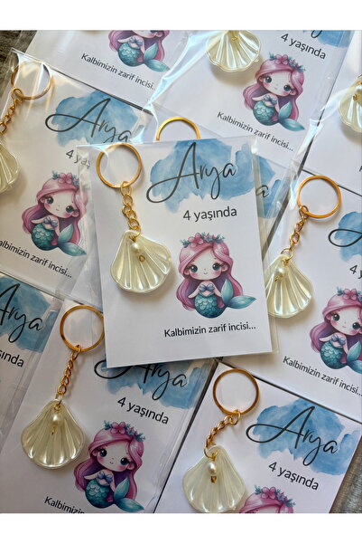 HediyelikAVM سلسلة مفاتيح المحار 10 قطع