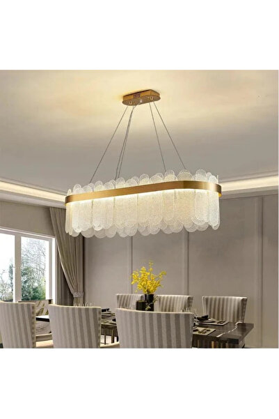 Sueva Πολυέλαιος Χρυσού Κρυστάλλου με LED 80W Μοντέρνος D800X300mm