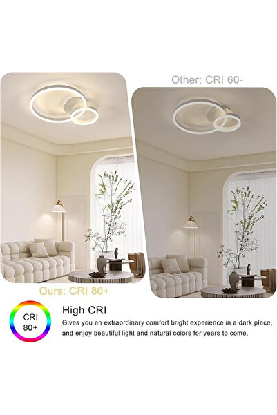 Jiju Lustra LED JIJU® cu Telecomanda wifi 2.4G cu lumina/rece/calda/neutra intensitate reglabila