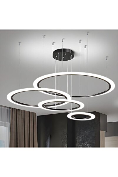 edc Lustra LED minimalistă Ring Maro, telecomandă WiFi 2.4G 3 lumini dimabilă