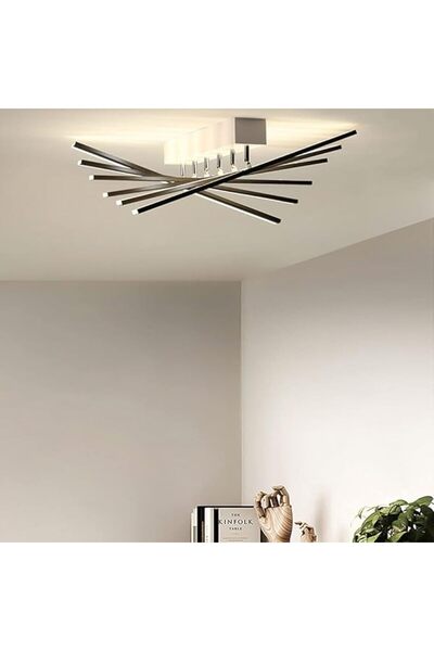 edc Asymmetric LED chandelier, 144W, remote control, 3 types of light, dimmable, 60x45x20cm