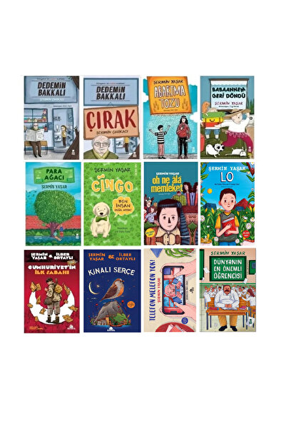 Taze Kitap Şermin Yaşar 12 Kitaplık Dev Set ( Dedemin Bakkalı ..... Telefon Melefon Yok)