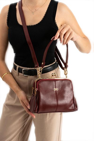Çanta Trend Troked Soft Leather Double Strap Multi-Compartment Hand and Shoulder Bag 727
