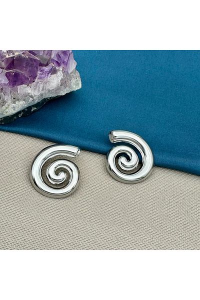 Opia Takı & Aksesuar Steel Spiral Earrings