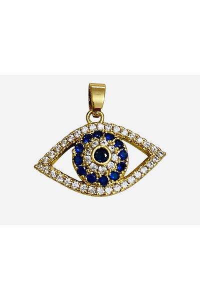 312 KONSEPT Zircon Stone 316 L Tarnish Steel Evil Eye Pendant