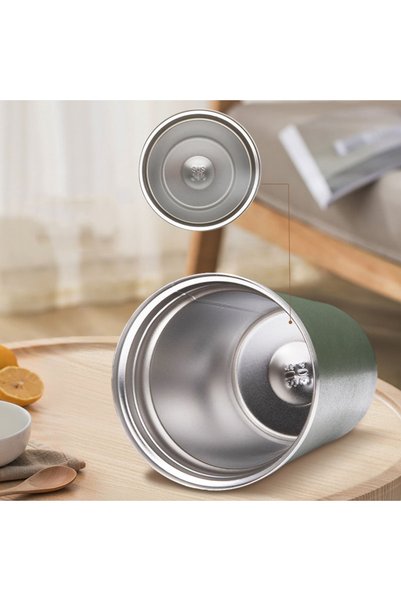 OEM Termos, pahar pentru cafea termic, capac inteligent cu afisaj temperatura, anti-alunecare, Negru