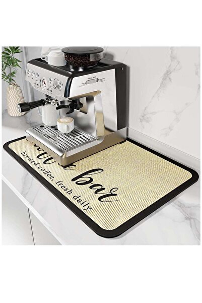 Generic Coffee Mat Hide Stain Absorbent Drying Mat with Waterproof Rubber Bac...