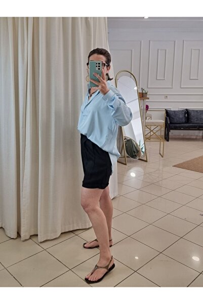 pudubutik Pocketed Satin Shorts Black