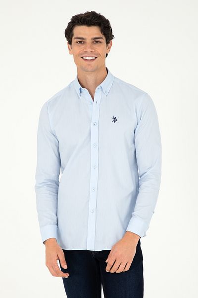U.S. Polo Assn. Men's Light Blue Shirt With Logo