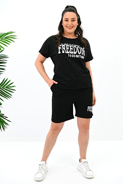 FashionForYou Costum de luptă Melis, cu tricou imprimat și pantaloni scurți, ...