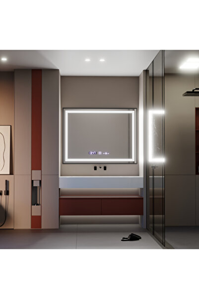 Alista Home Oglindă dreptunghiulară LED, 80 x 60 cm, Verite Majeste Noir Motion Glow Marcello