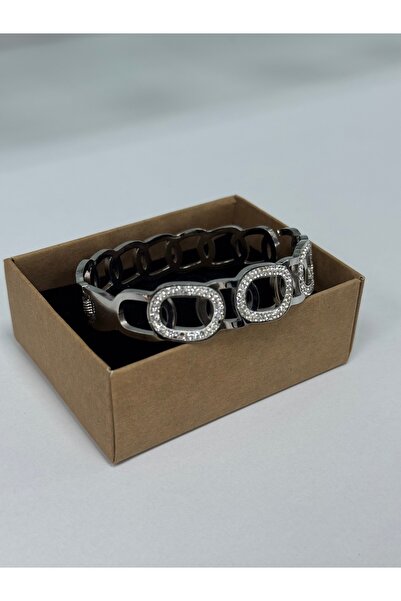 VLDORO D'Oro Silver Color Lupine Pattern Steel Bracelet