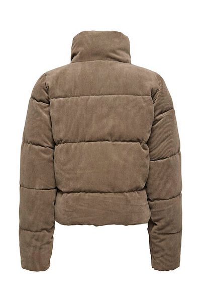 ONLY Dolly Corduroy Puffer Stand Collar Tan Women's Coat 15304768