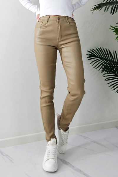 FashionForYou Dallas high waisted push-up pants, beige, 44