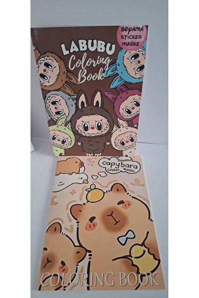 mutluanılarpartievi Mutluanılar Parti Evi 2li boyama kitabı labubu capy bara