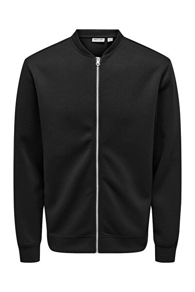 Only & Sons Reg Ls Zip Bomber Black Men's Jacket 22035204