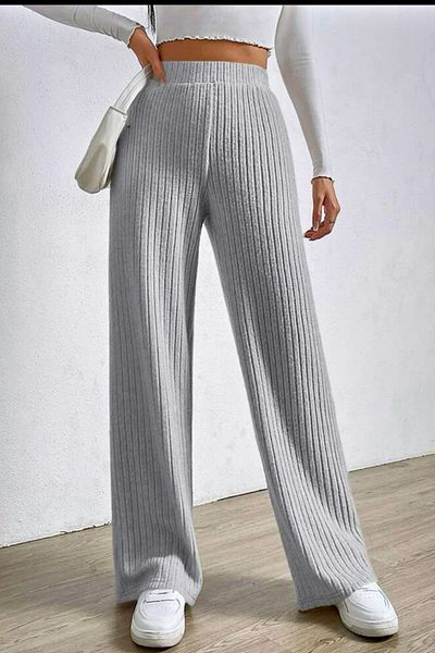 FashionForYou AZIZ casual pants, loose fit with elastic waistband, Gray, XL