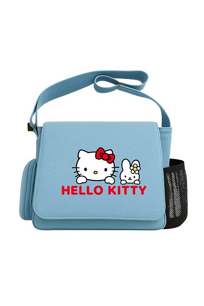 Toum Hello Kitty Printed Unisex Black Messenger Bag