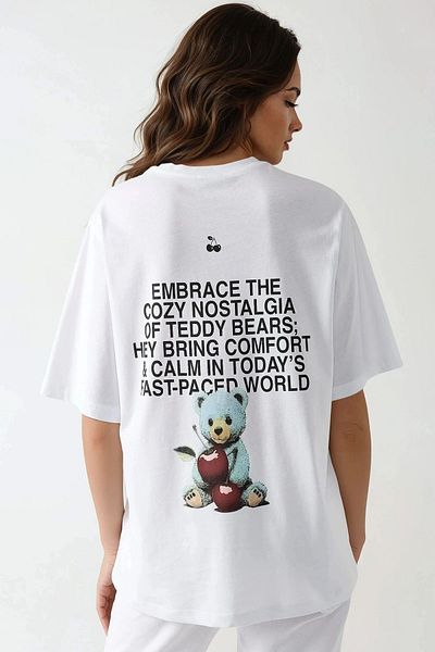 Hiccup Oversize Round Neck Printed T-Shirt