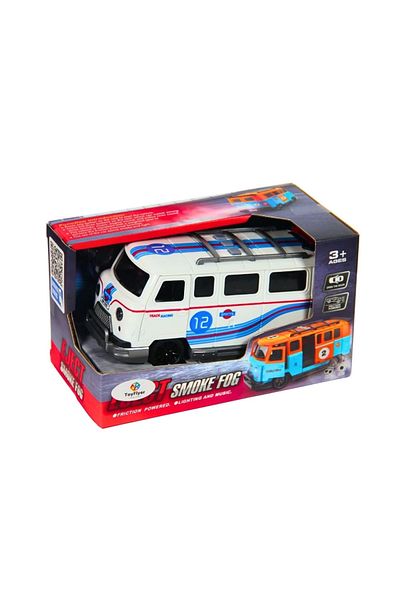 TOYFEST Smoking Friction Minibus with Light and Sound Ldp-2A