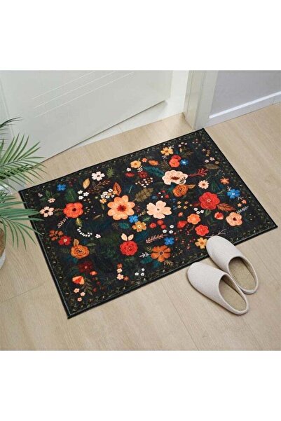 Generic Door Mat Indoor Entrance 60×90cm Rug Machine Washable Boho Floral Sma...