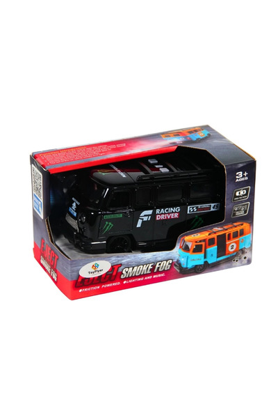 TOYFEST Smoking Friction Minibus with Light and Sound Ldp-2A