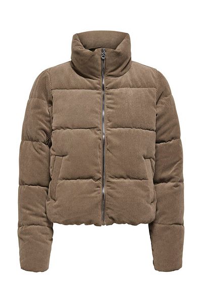ONLY Dolly Corduroy Puffer Stand Collar Tan Women's Coat 15304768