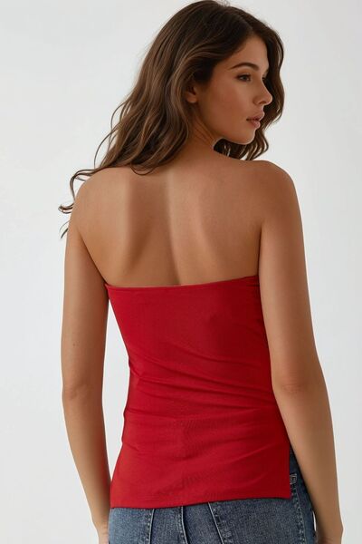 Hiccup Strapless Drape Detailed Top