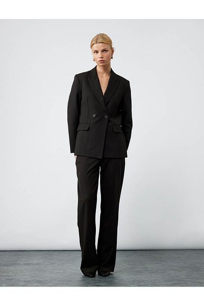 Koton High Waist Wide Leg Palazzo Pants with Pockets