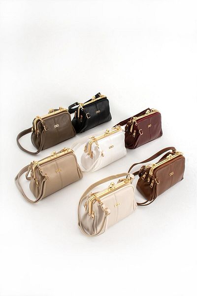Çanta Trend Troked Soft Leather Double Strap Multi-Compartment Hand and Shoulder Bag 727