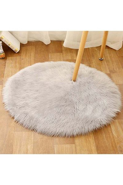 Generic KLNAMAEAAN Modern Fluffy Long Pile Area Rug Non-Slip, Super Soft Decor Contemporary Carpet 150*150