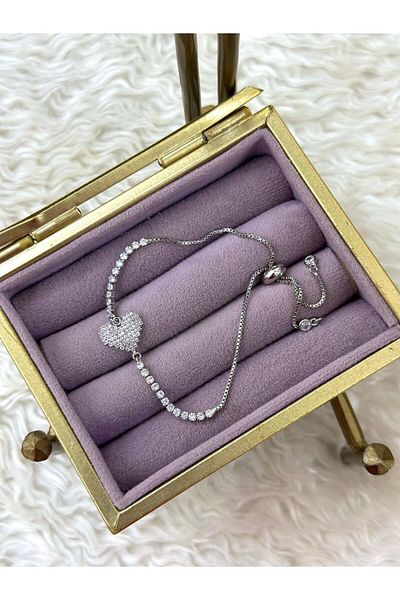 BY YASİN TOPÇU Heart Figured Jewelled Bracelet