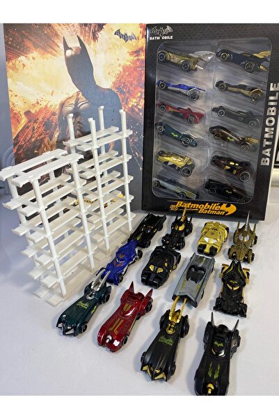 smilechild 12 li Batman METAL Kaliteli Araba Modelleri 12 Araba Rafı ile Birl...