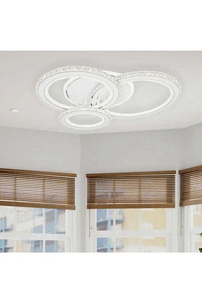 Alista Home LED chandelier with remote control and crystal NOVA ROTONDA RGB 154 W, 3 Circles, Cold/Warm/Neutral light, Di