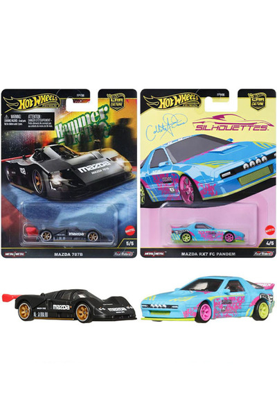 HOT WHEELS Premium Mazda Set - Mazda 787B & Mazda RX7 FC Pandem (1/64)