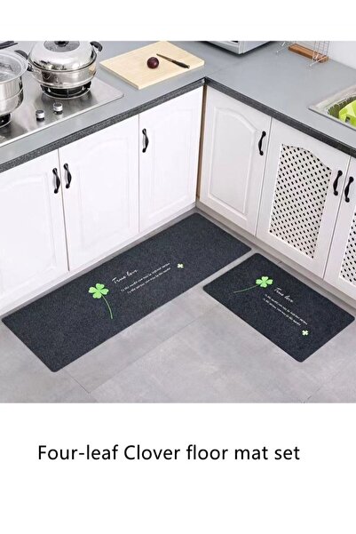 Generic 2-piece Kitchen Mat Absorbent quick-drying polyester material four-le...