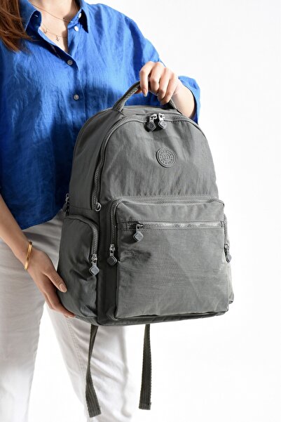H&D COLLECTİON Waterproof Imported Crinkle Fabric School Business and Travel Backpack with Laptop Compartment
