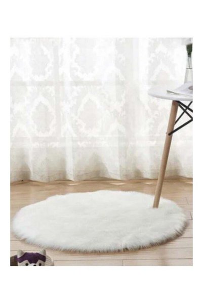Generic Fluffy Design Round Shaped Floor Mat