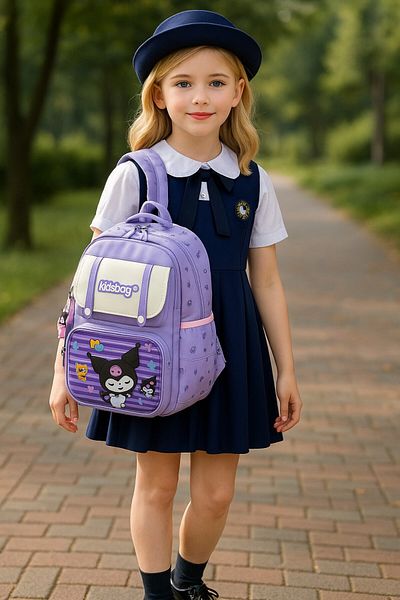 Shopiolog Girl's Primary School Orthopedic Set of 3 Pen Holder Lunch Bag with 3 Compartments Water Bottle