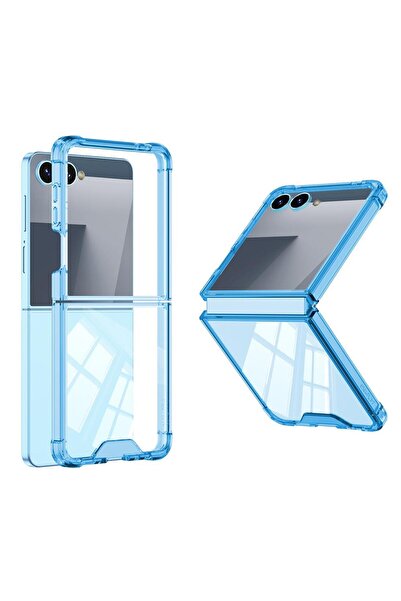 AktarMobile Galaxy Z Flip 7 uyumlu Kılıf Cam Arka Kapak Anti Shock Darbe Emic...