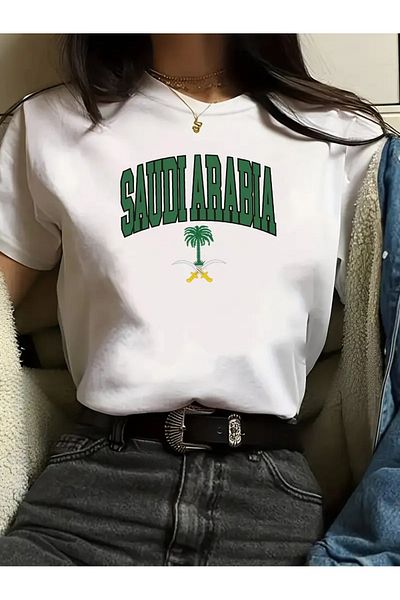 JANSO GROUP -Printed Saudi Arabia - Saudi Arabia Cotton Oversize Women's Tshirt Large Size