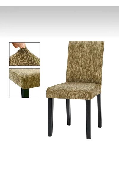 özzade home Jacquard Chair Cover Stick Pattern High Flexible Chair Cover (1 Piece)