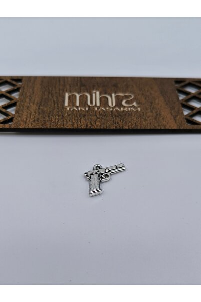 Mihra Takı Tasarım Αξεσουάρ κοσμήματος με επινικελωμένο ασημί χρώμα, μοντέλο ροζάριο, μύτη με φούντα, 20 τεμάχια