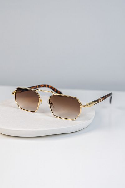 LOOKUP NEW Eşref Tek Unisex Men's Uv400 Protected Square Rectangular Metal Stainless Sunglasses